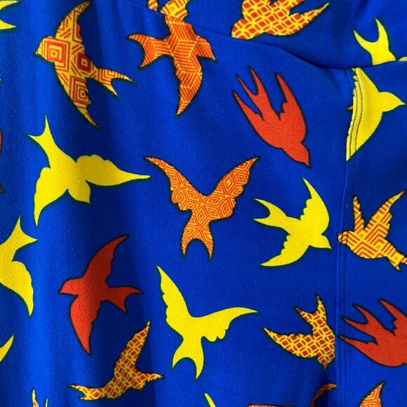 LulaRoe Women Leggings‎ Tall & Curvy Colorful Bird Print Multicolor Casual - Picture 5 of 9
